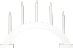 ABBE Batteridriven Träljusstake Båge 5L 32cm Vit