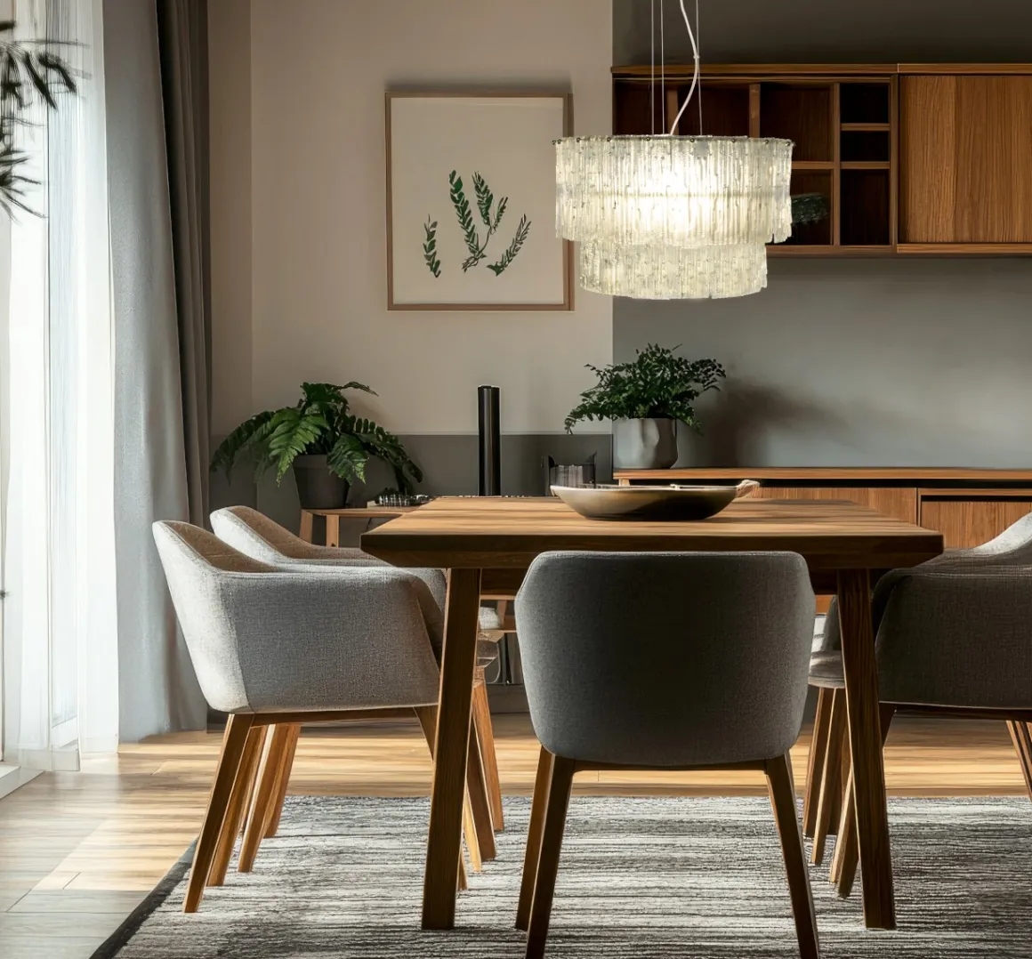 ABELONE Taklampa 47cm Krom/Klar