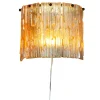 ABELONE Vägglampa 25cm Svart/Amber