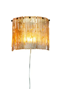 ABELONE Vägglampa 25cm Svart/Amber