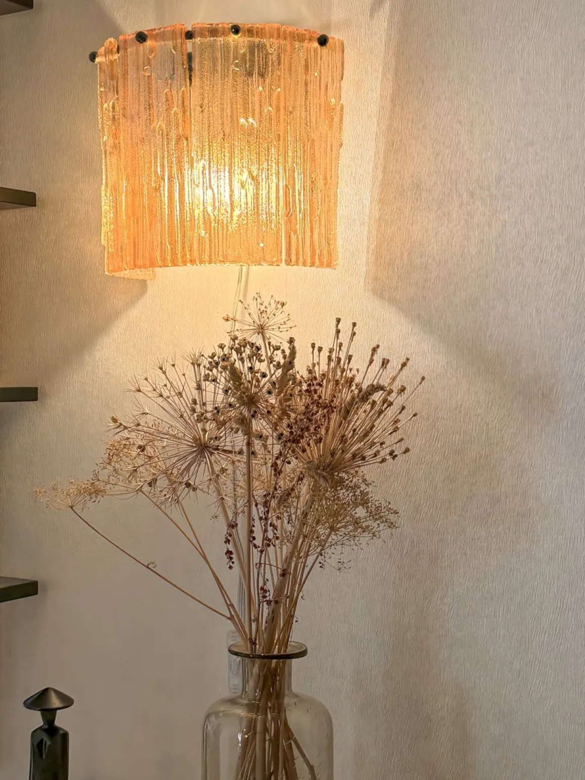 ABELONE Vägglampa 25cm Svart/Amber