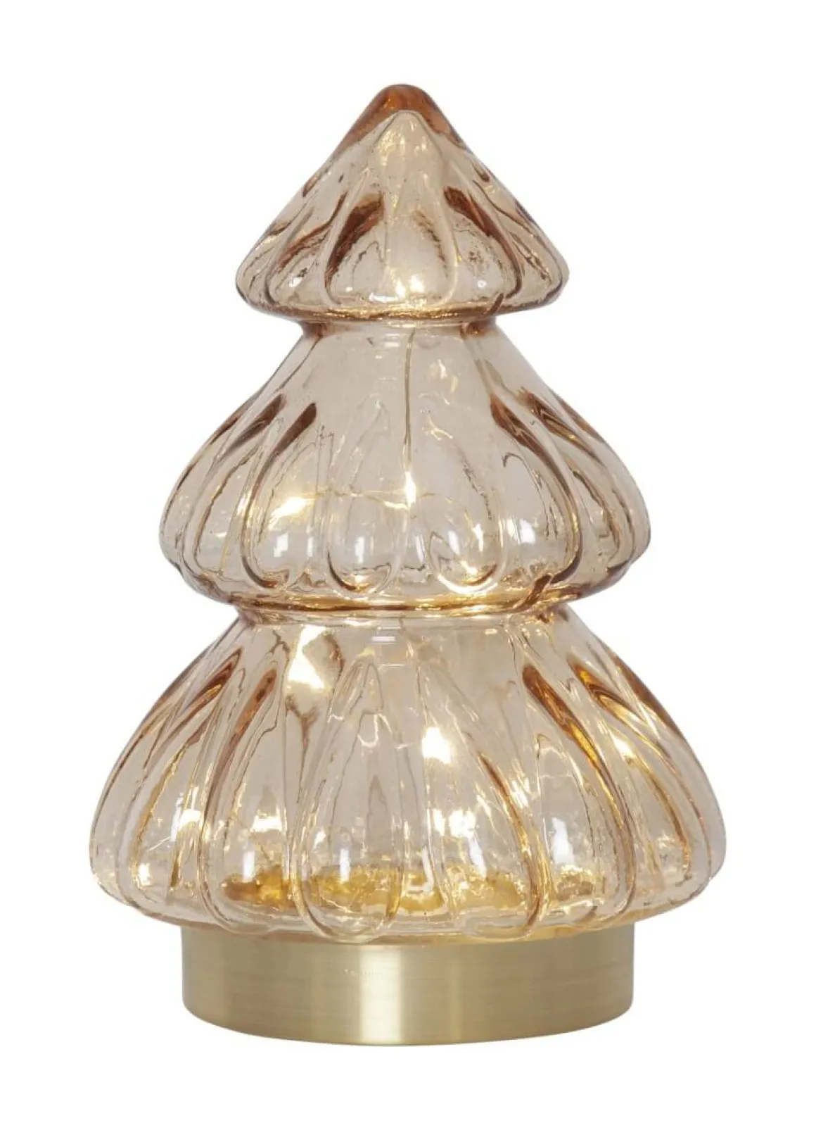 ABETE Glasdekoration Batteri 18cm Beige