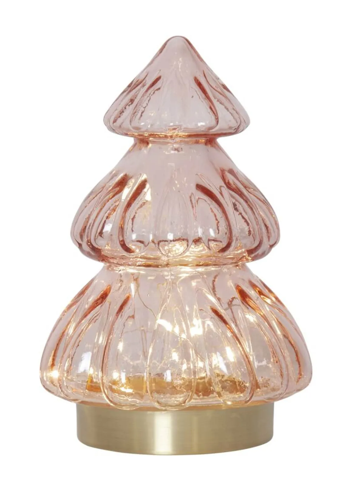 ABETE Glasdekoration Batteri 18cm Rosa