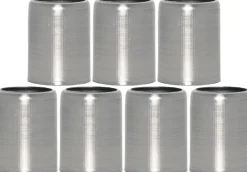 ACCESSORIZE Ljusmanschett 7-pack Borstad stålhylsa