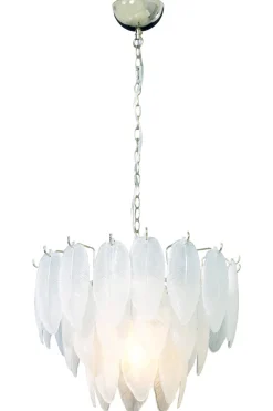 ADRIANA Taklampa 43cm Vit/Krom