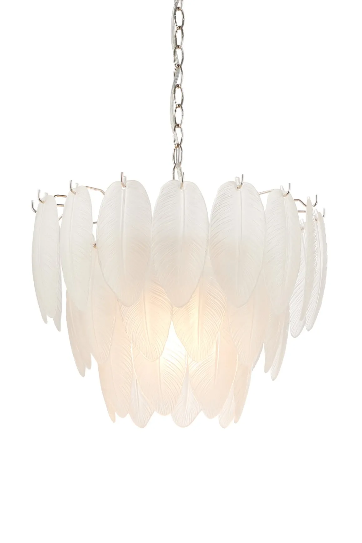 ADRIANA Taklampa 43cm Vit/Krom