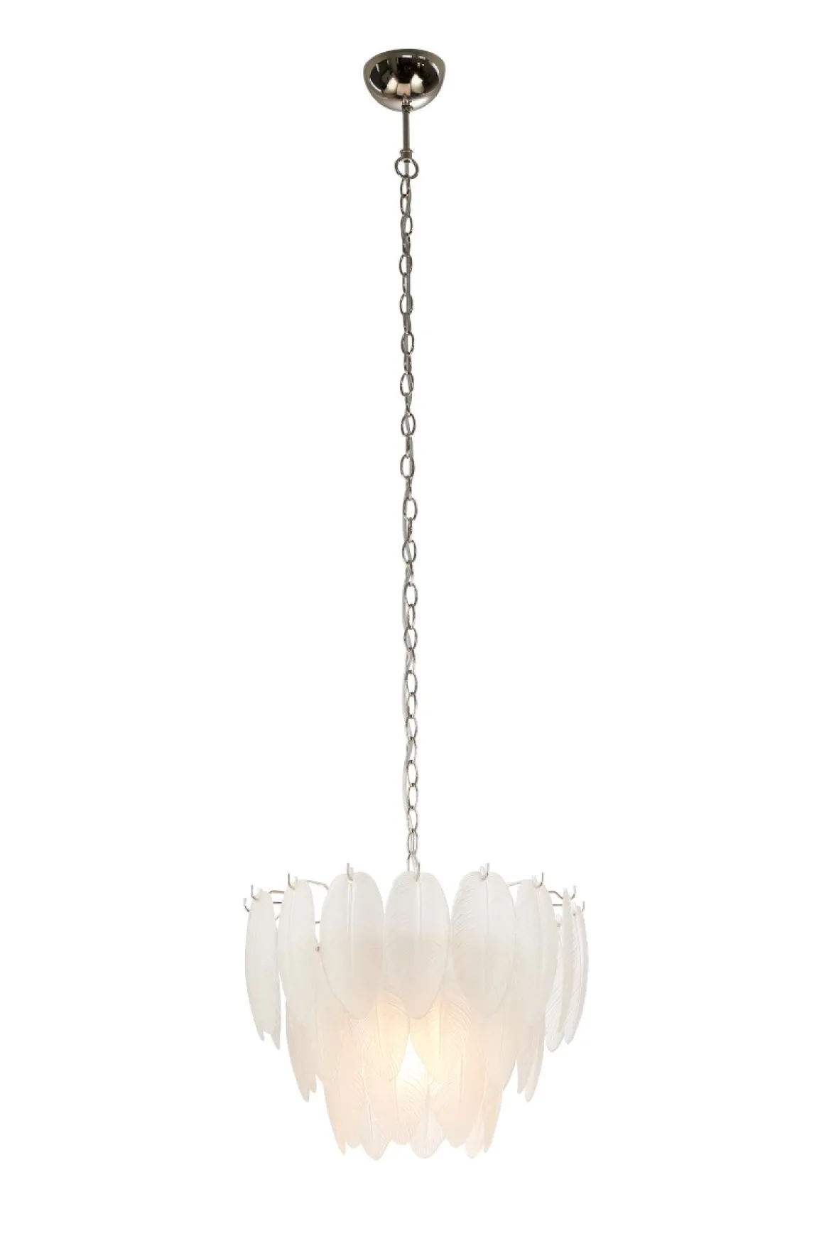 ADRIANA Taklampa 43cm Vit/Krom