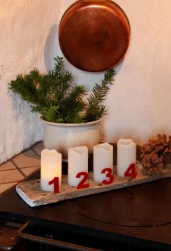 Advent LED Blockljus 4-pack Vit