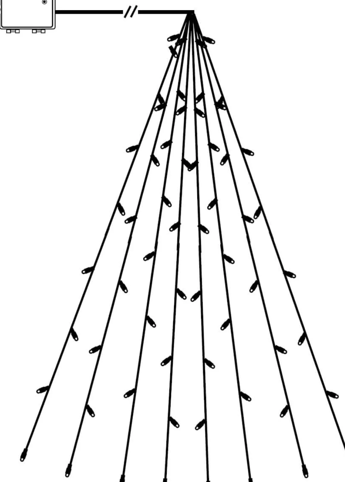 AKKU Batterislinga 64L 2,7m Svart/Flerfärgad IP44