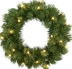 ALASKA Batteridriven Krans Sensor 38cm 20LED IP44 Grön