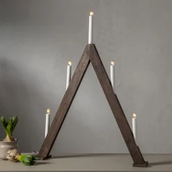 ALBO Ljusstake 5L 66cm Brun