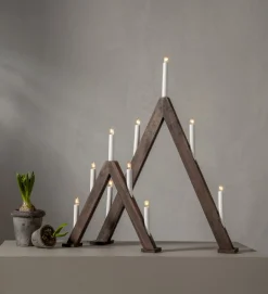 ALBO Ljusstake 5L 66cm Brun