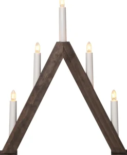 ALBO Ljusstake 5L 41cm Brunbetsad