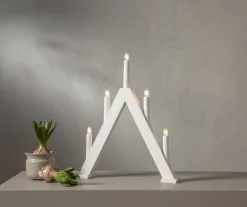 ALBO Ljusstake 5L 41cm Vit