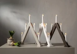 ALBO Ljusstake 5L 41cm Vit