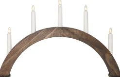 ALBO Träljusstake 5L 33cm Båge Brun