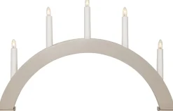 ALBO Träljusstake 5L 33cm Båge Beige