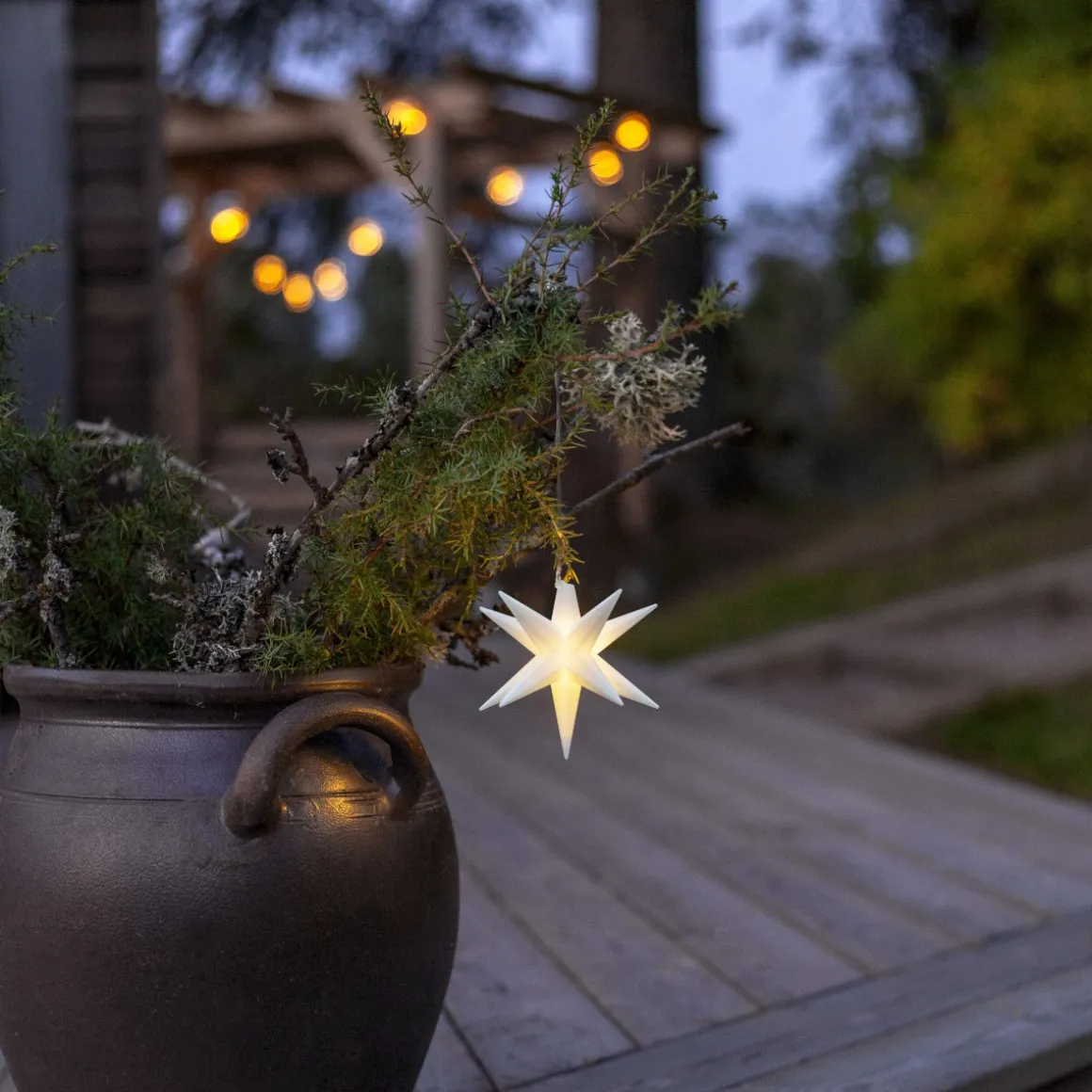 ALICE Batteristjärna 10cm Vit