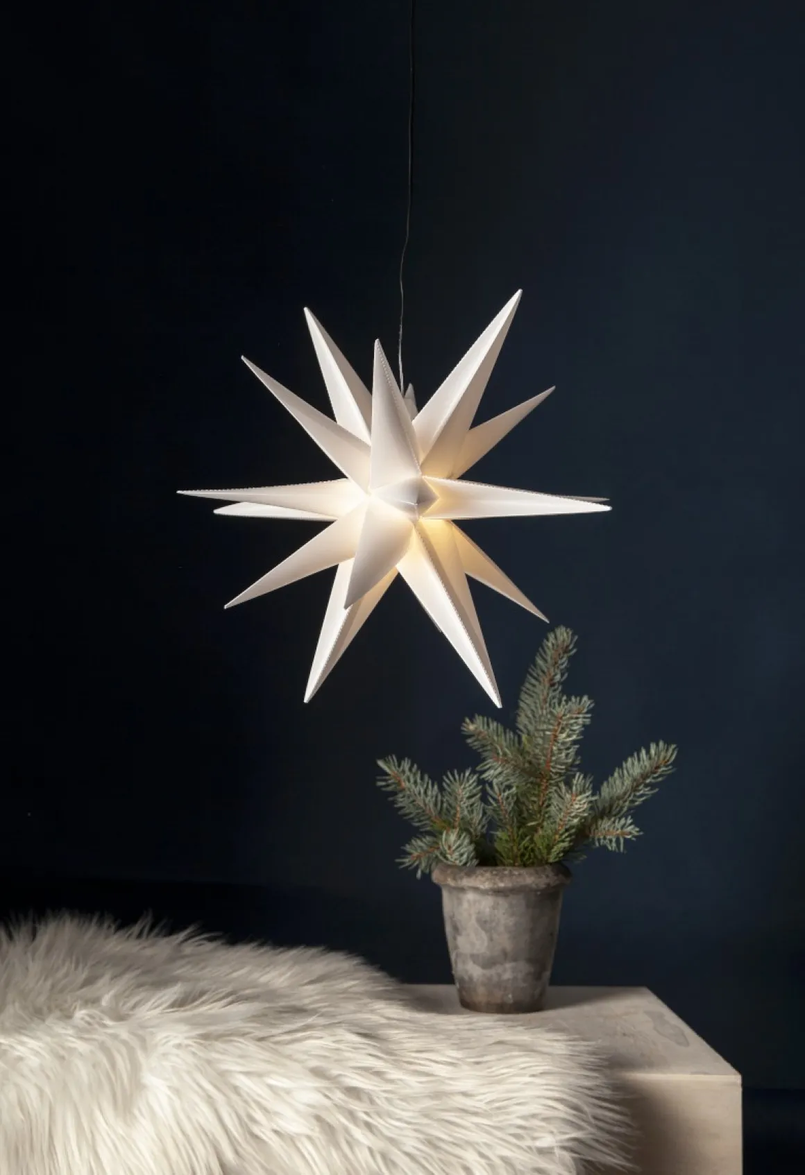 ALICE Batteristjärna 35cm Vit