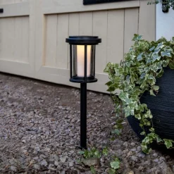 ALIPPA Solcells-pollare 44cm Svart