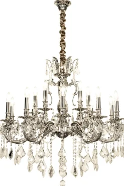 ALLINGTON Kristallkrona 15-Arm 86cm Antiksilver