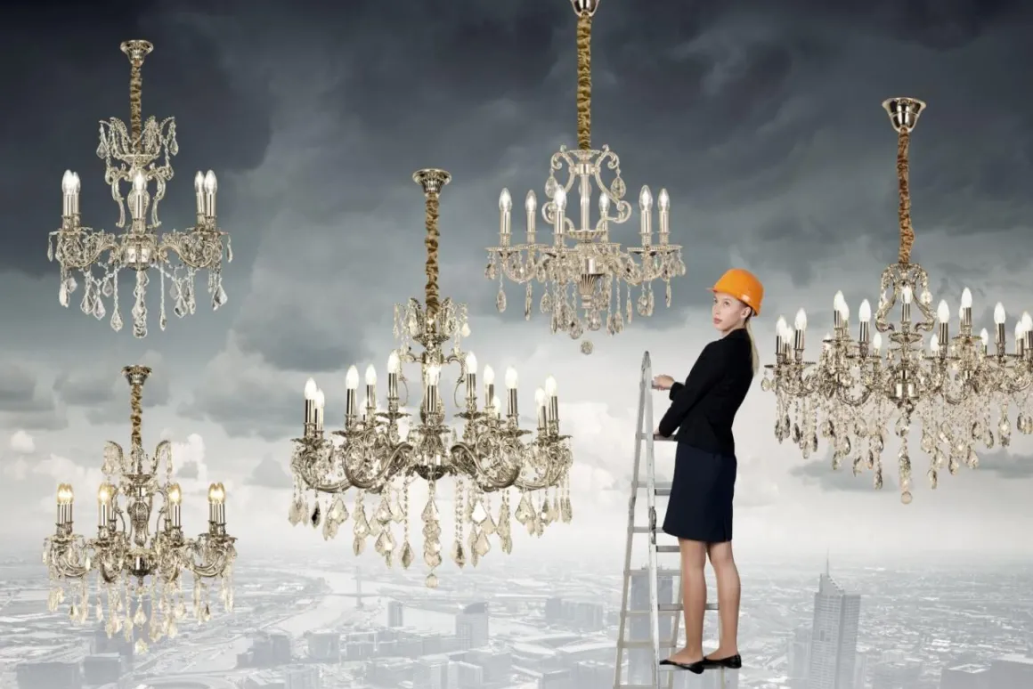 ALLINGTON Kristallkrona 15-Arm 86cm Antiksilver