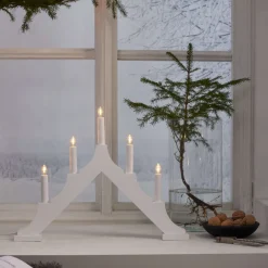 ALMA Träljusstake 33,5cm Vit