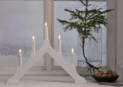 ALMA Träljusstake 33,5cm Vit