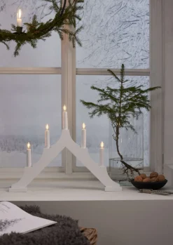 ALMA Träljusstake 33,5cm Vit