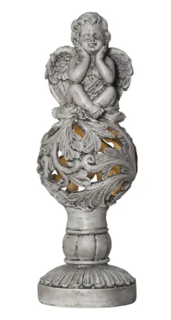 ANGEL Solcellsdekoration 27cm Beige IP44