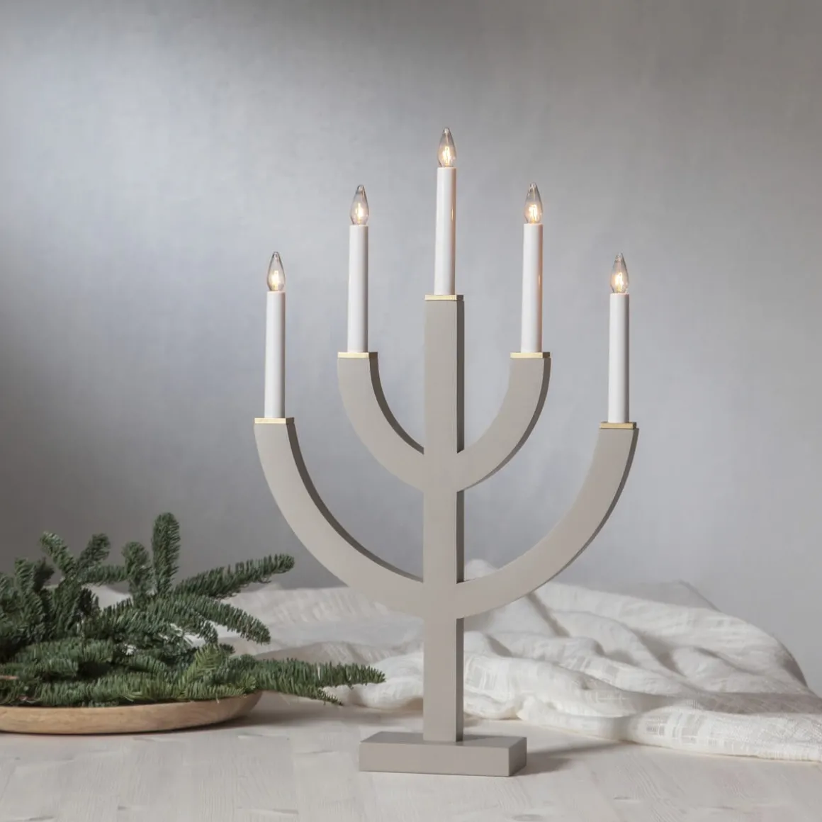 ANNO Ljusstake 5L 59cm Grå