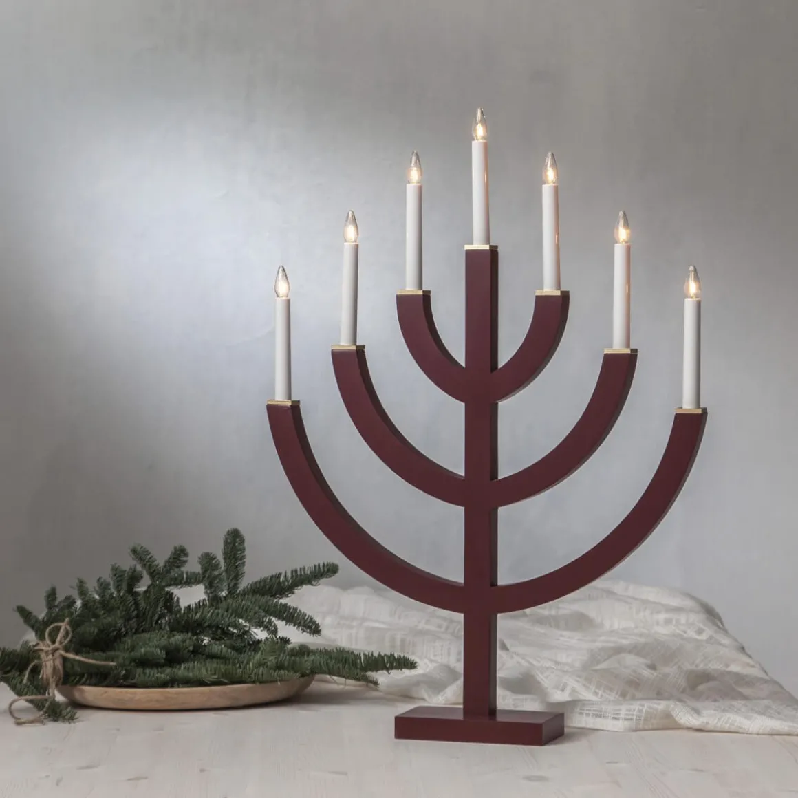 ANNO Ljusstake 7L 71cm Röd