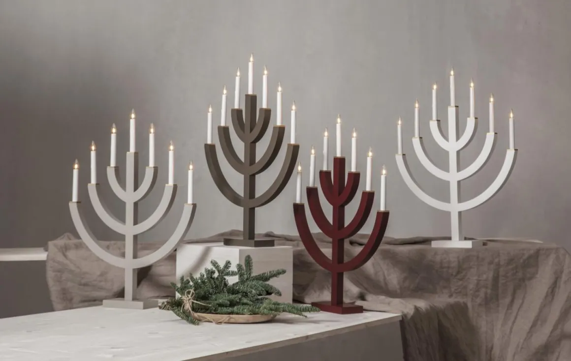 ANNO Ljusstake 7L 71cm Röd