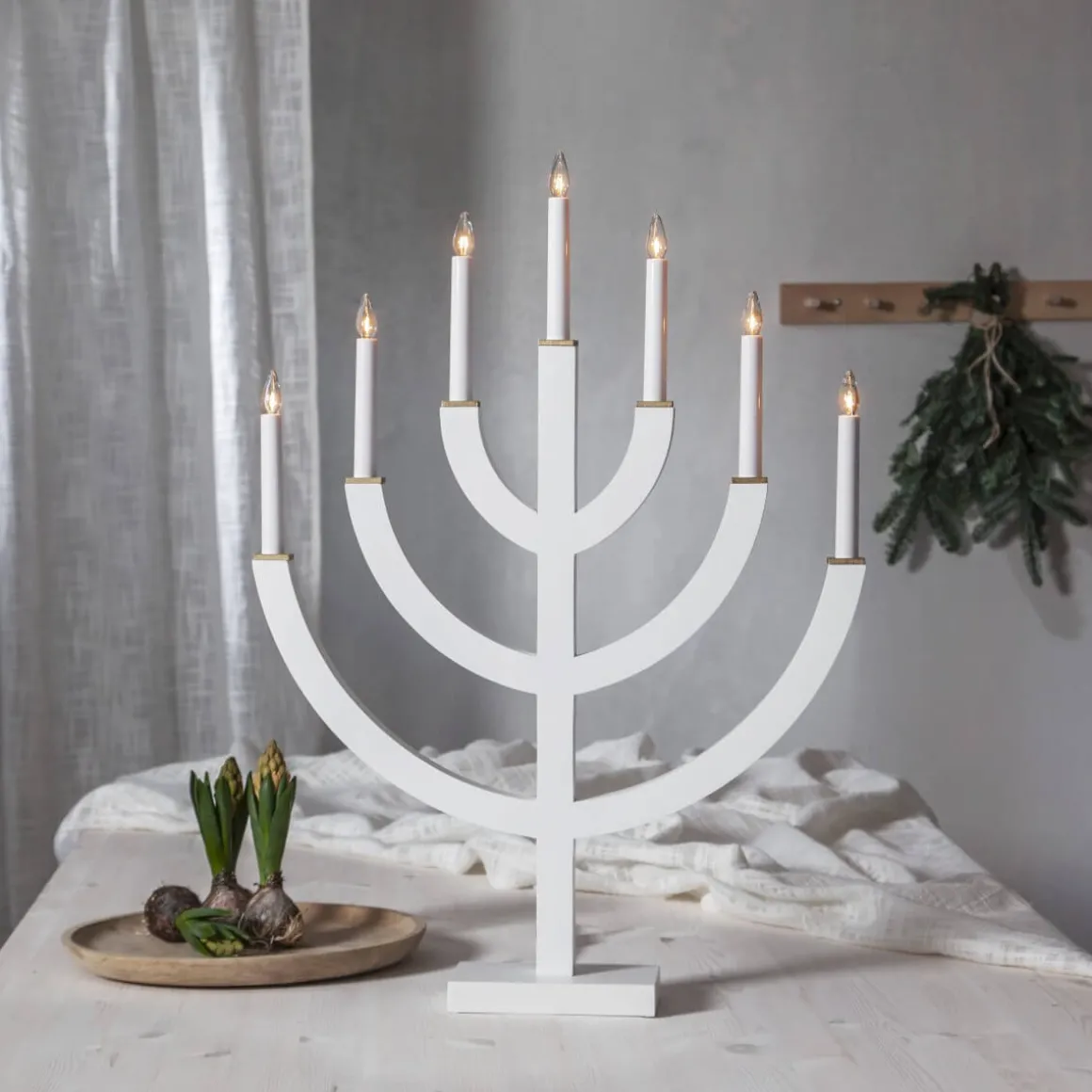 ANNO Ljusstake 7L 71cm Vit