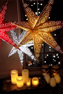 Antique Pappersstjärna 60cm Vit