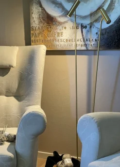 ARTIC Golvlampa LED Dubbel 137cm Matt Mässing