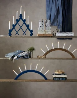 AURA Träljusstake 58cm Brun