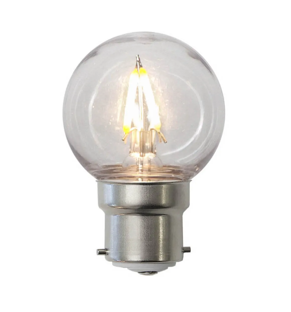 B22 Klot PC Cover 1.4W 2700K 120lm Klar LED-Lampa