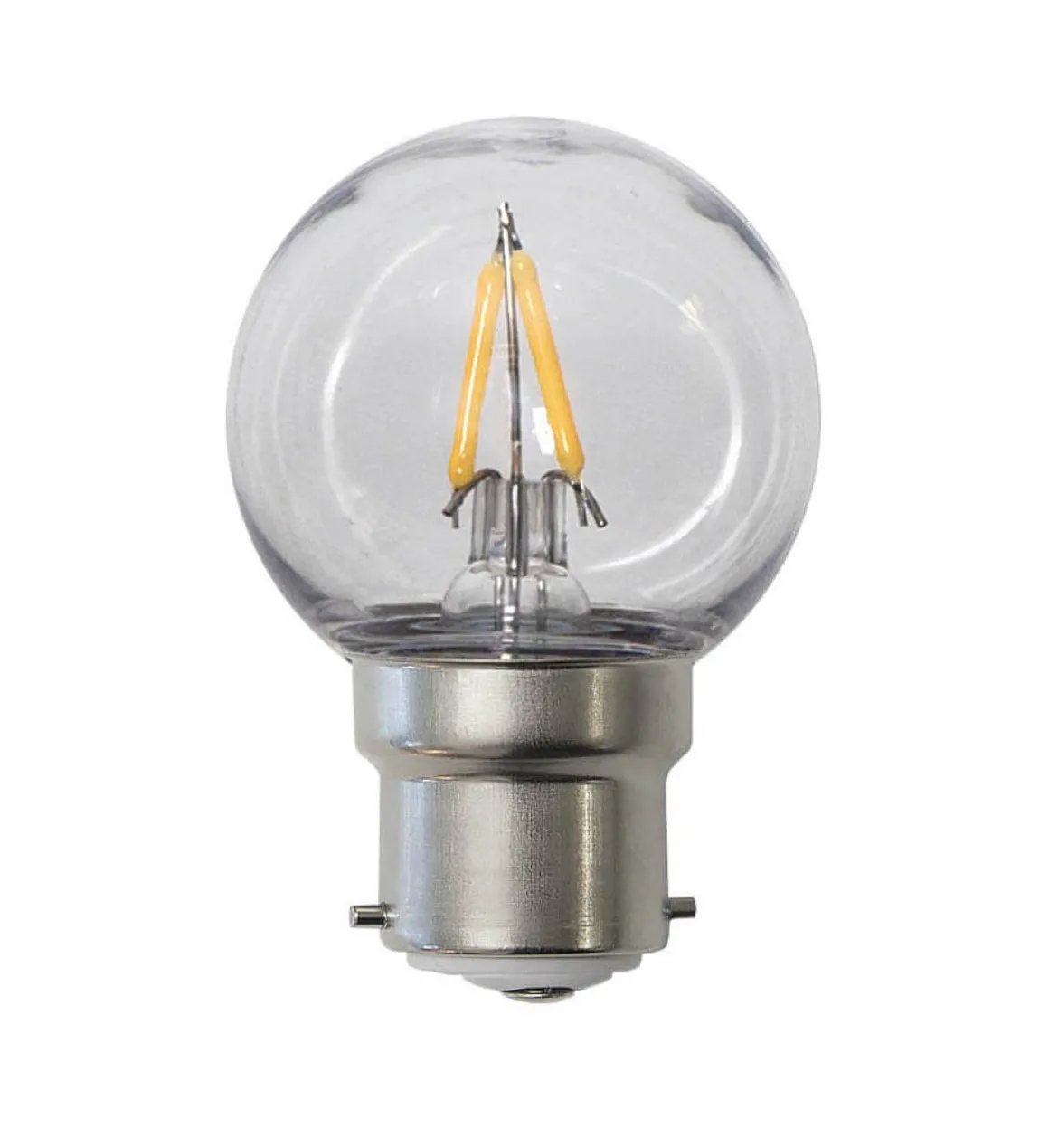 B22 Klot PC Cover 1.4W 2700K 120lm Klar LED-Lampa