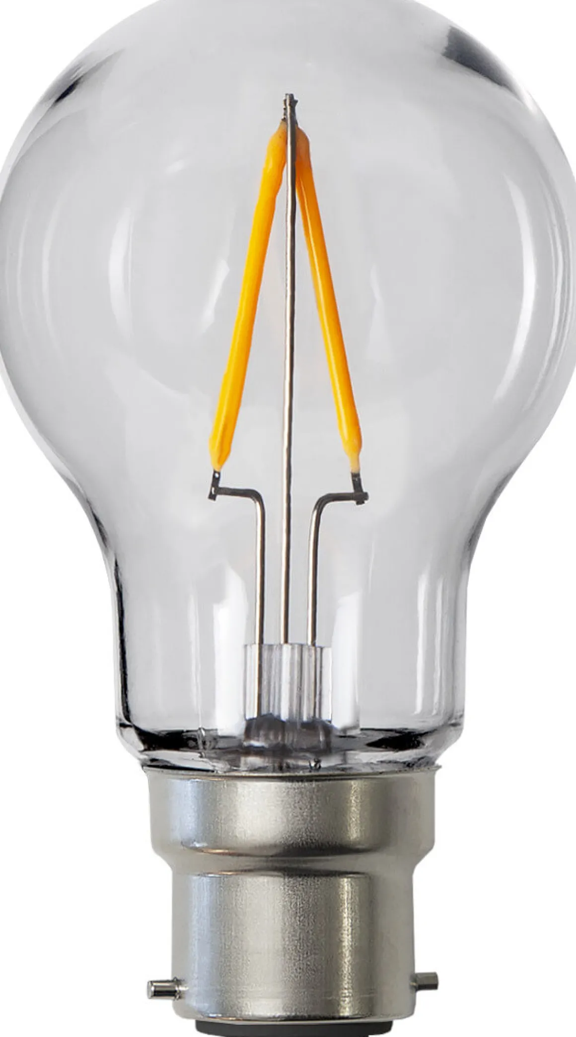 B22 Klot PC Cover 1W 2200K 80lm Klar LED-Lampa