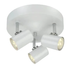 BALDER Takspot Rund 3L 25cm Vit/Krom