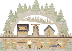 BAMBERG Ljusstake Batteri 12L 32,5cm Natur