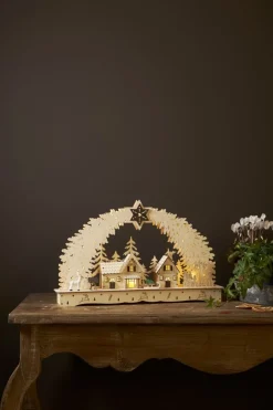 BAMBERG Ljusstake Batteri 10L 27,5cm Natur