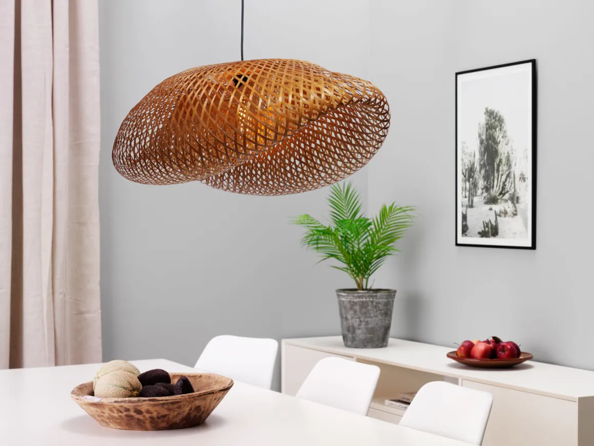 Bamo Taklampskärm 80cm Natur