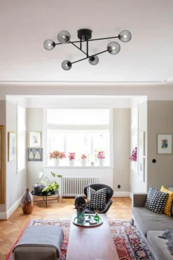 BATON-RIB Plafond 74cm Svart/Rökfärgad