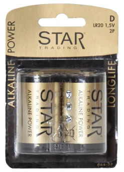 BATTERI D 1,5V Power Alkaline 2-Pack