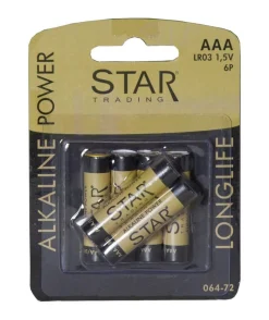 BATTERI 6-Pack AAA 1,5V Power Alkaline