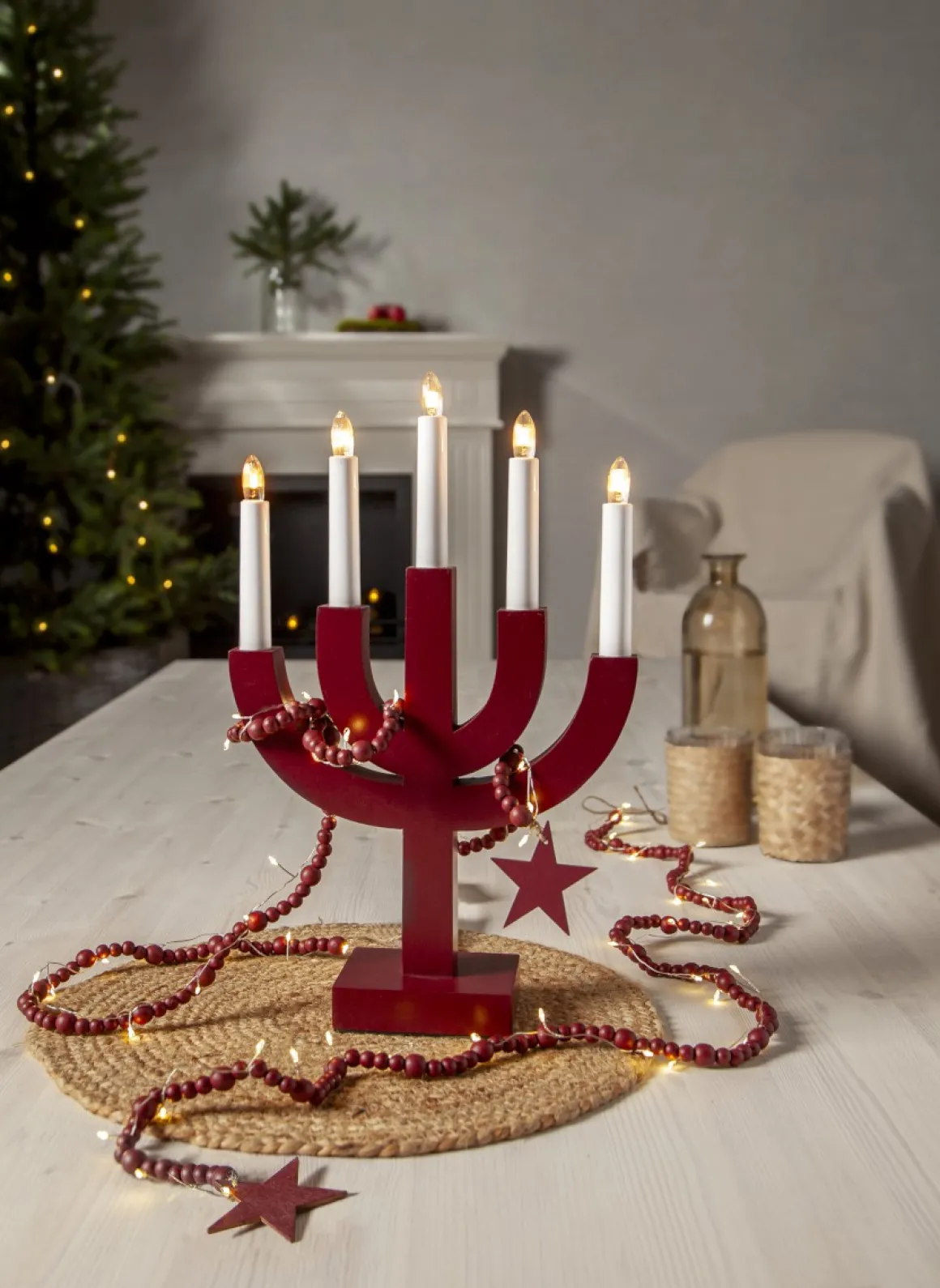 BEADY Ljusslinga 150cm 20LED Röd