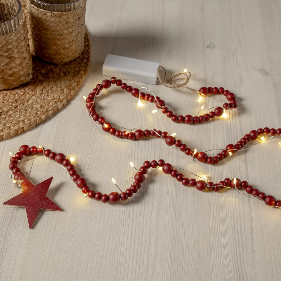 BEADY Ljusslinga 150cm 20LED Röd