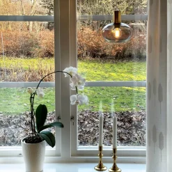 BELL Fönsterlampa 16cm Matt Mässing/Rök